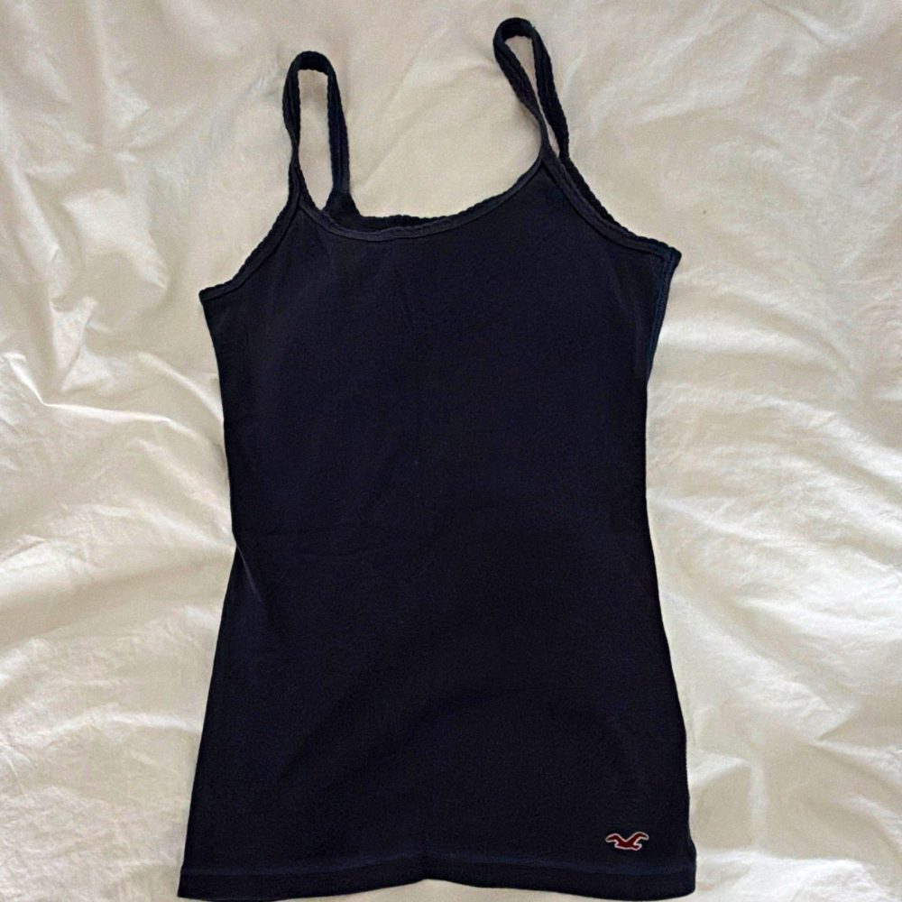 Hollister Women’s Blue Solid Knit Camisole Tank Top Cotton/Elastane Size M